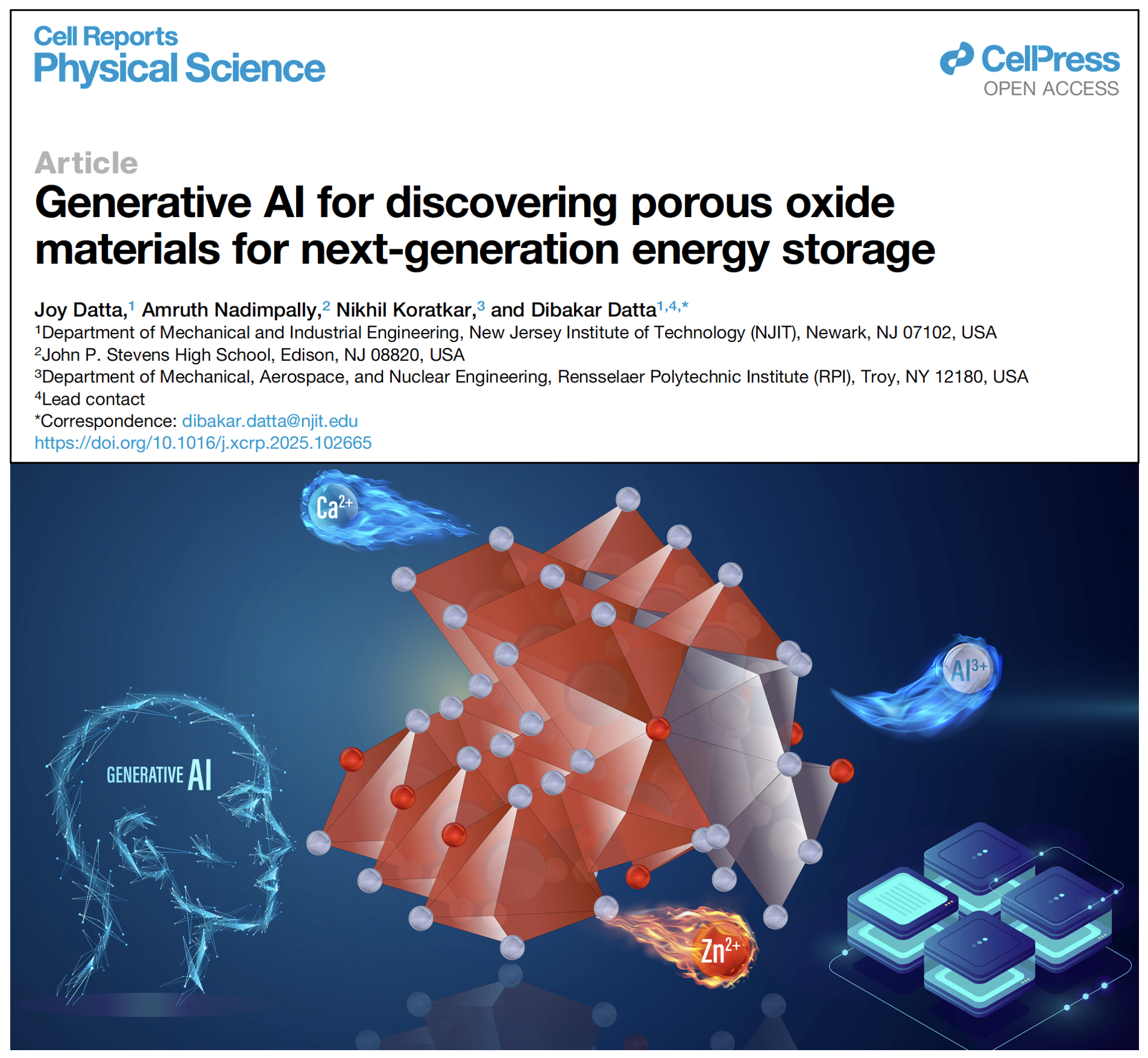 ARTICLE : Generative AI for Materials Discovery | Dibakar Datta ...